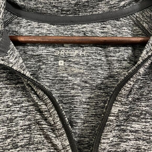 Washington Wizards Nike Dri-Fit Quarter Zip Long Sleeve - Grey Heather - Size M - Picture 3 of 4